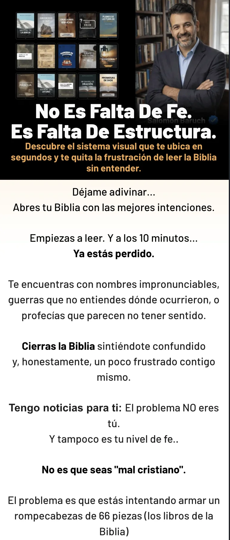 Biblioteca con libros bíblicos